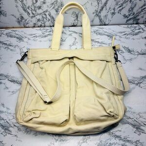 We The Free Multi Pocket Convertible Cream Tote Messenger Bag